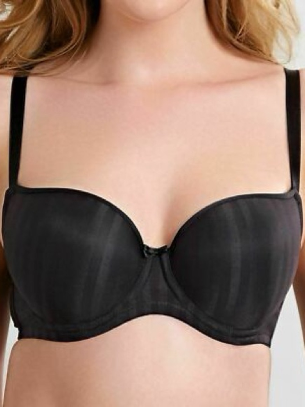 Cleo by Panache Bra Lexie Black Stripe Balconette Bra 36FF